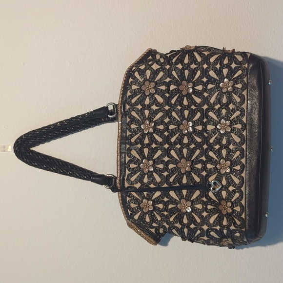 Brighton Leather Flower Tote Bag - Picture 1 of 14